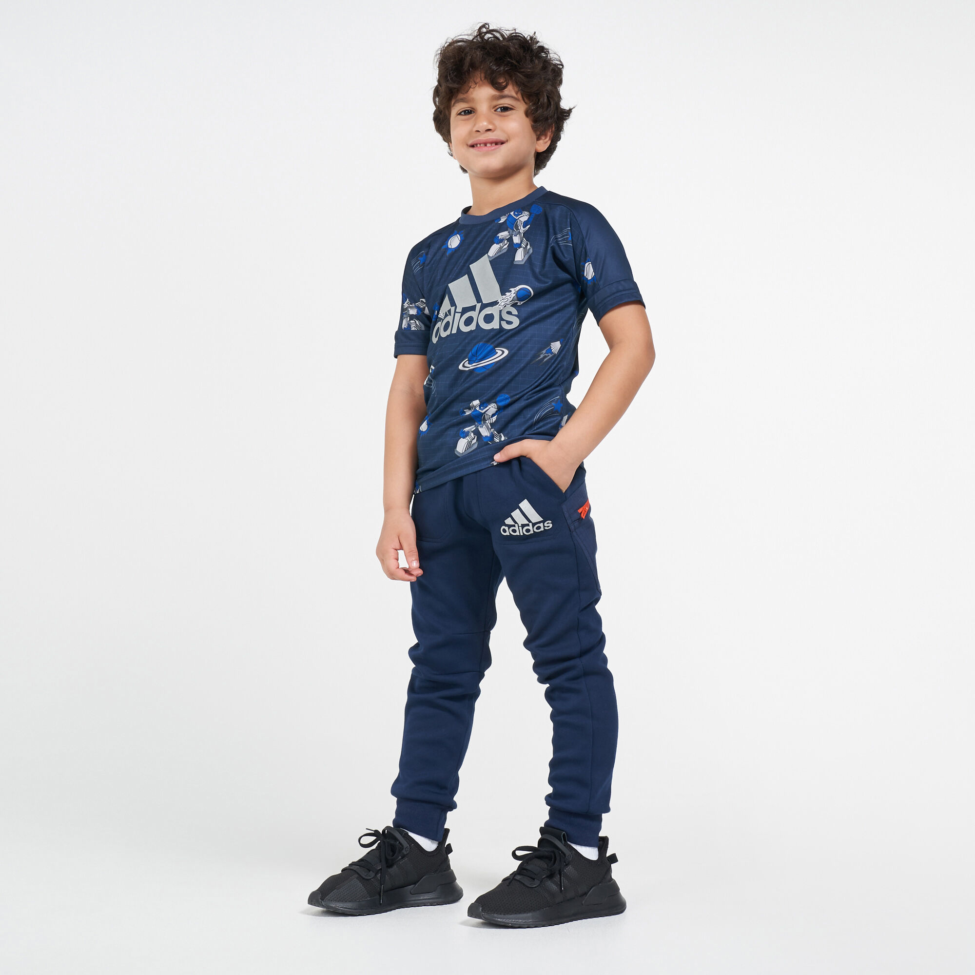 Buy adidas Kids Tech Spacer Pants Younger Kids Blue in KSA SSS