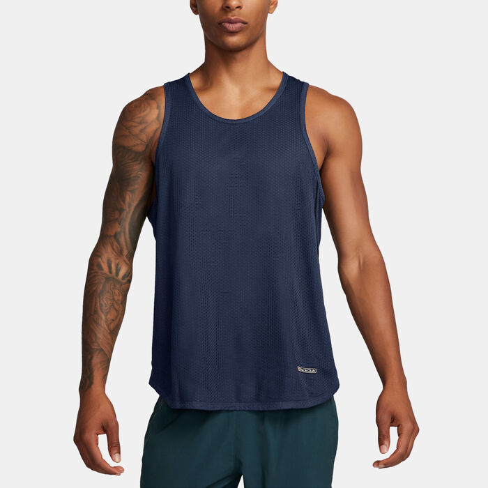 Nike Men's Track Club Dri-FIT Running Tank Top Black image number 2