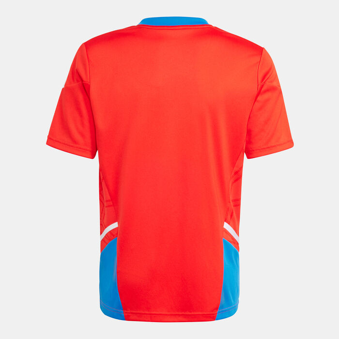 adidas Kids' FC Bayern Condivo 22 Training Jersey Red adidas Kids' FC Bayern Condivo 22 Training Jersey Red image number 1