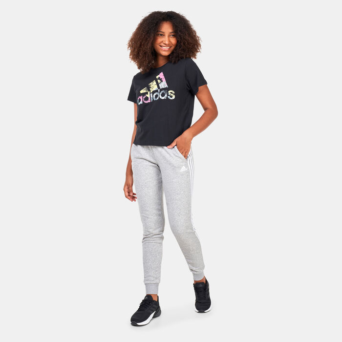 adidas Women's AOP Reg T-Shirt Black image number 2