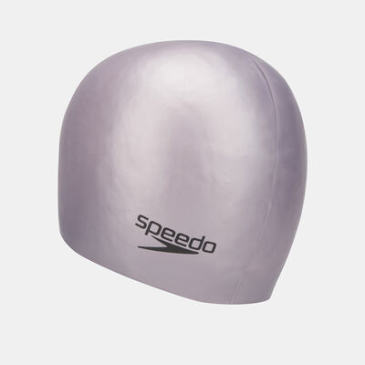 Speedo Plain Moulded Silicone Cap Grey