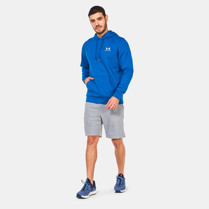 Under Armour Men's UA Essential Fleece Hoodie Blue image number 2