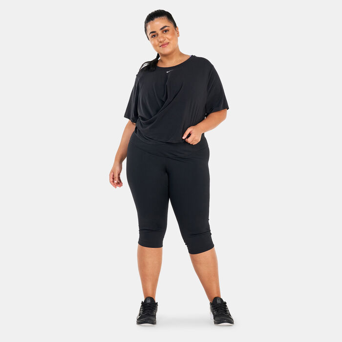 Nike Women's Dri-FIT One Luxe Twist T-Shirt (Plus Size) Black Nike Women's Dri-FIT One Luxe Twist T-Shirt (Plus Size) Black image number 2