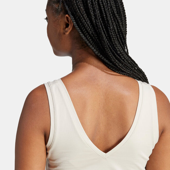 adidas Women's Essentials Lifestyle Tank Top Beige adidas Women's Essentials Lifestyle Tank Top Beige image number 3