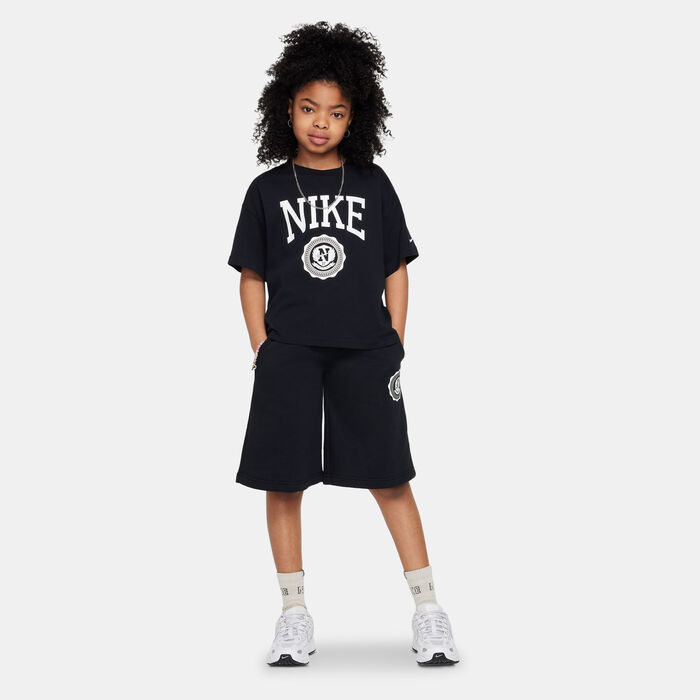Nike Kids' Sportswear French Terry Shorts Black Nike Kids' Sportswear French Terry Shorts Black image number 2
