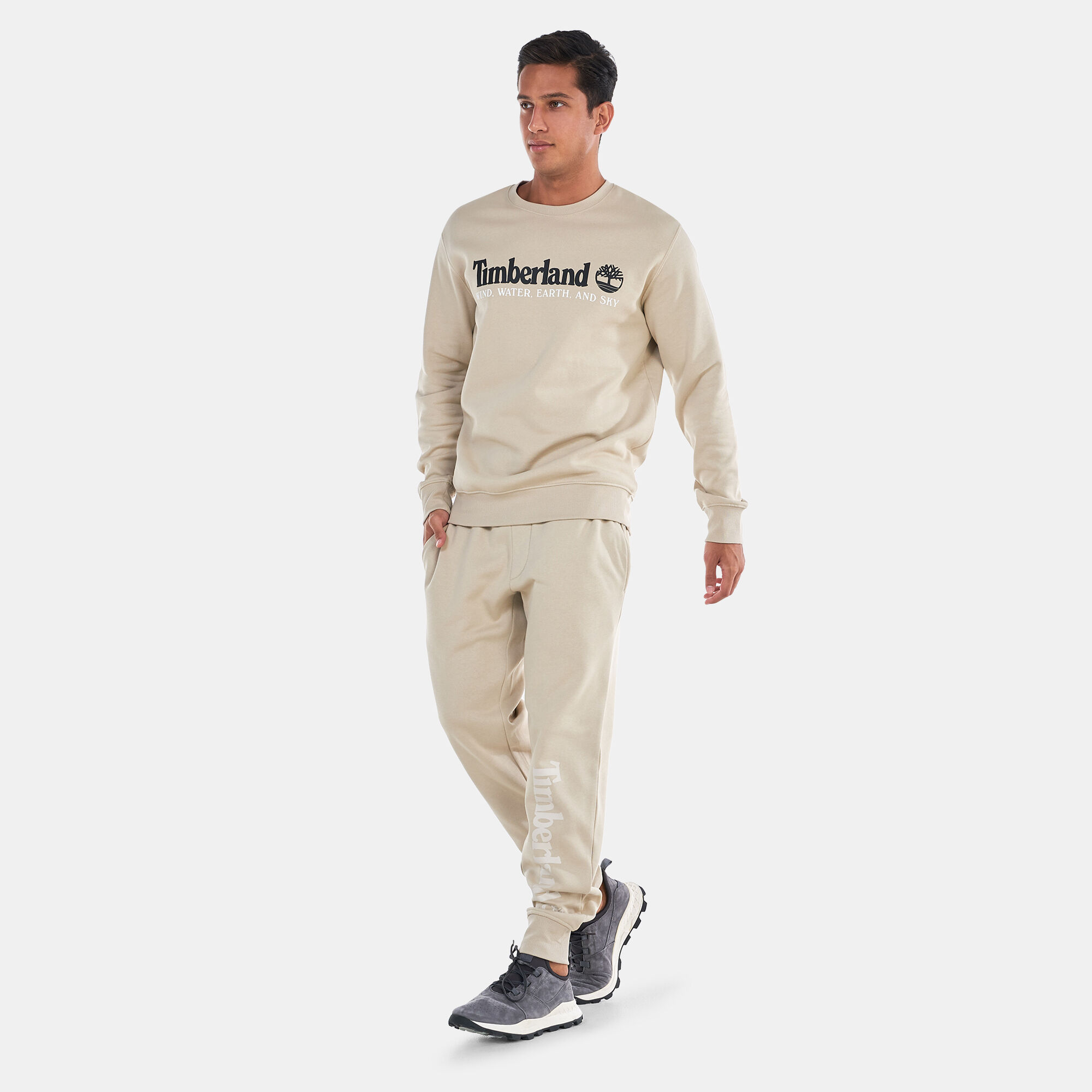 Buy Timberland Men s Logo Sweatpants Beige in KSA SSS