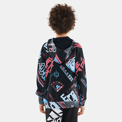 adidas Kids' ARKD3 Relaxed Graphic Full-Zip Hoodie Multi-Color adidas Kids' ARKD3 Relaxed Graphic Full-Zip Hoodie Multi-Color