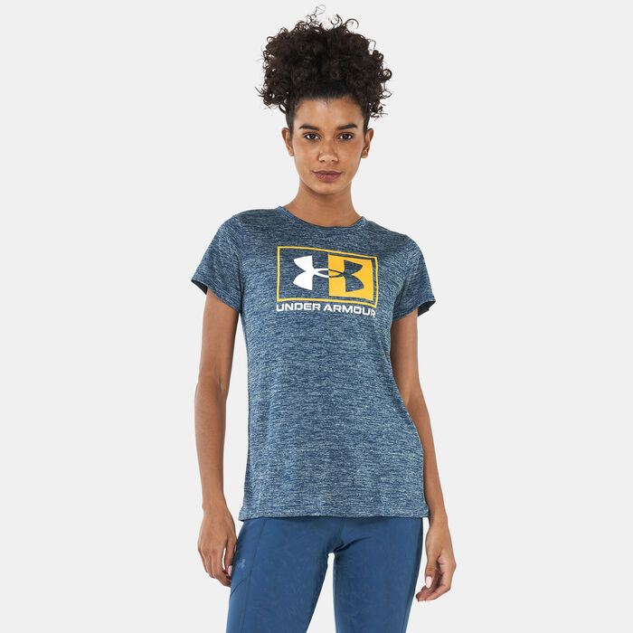 Under Armour Women's UA Tech™ Twist Box T-Shirt Green Under Armour Women's UA Tech™ Twist Box T-Shirt Green image number 0