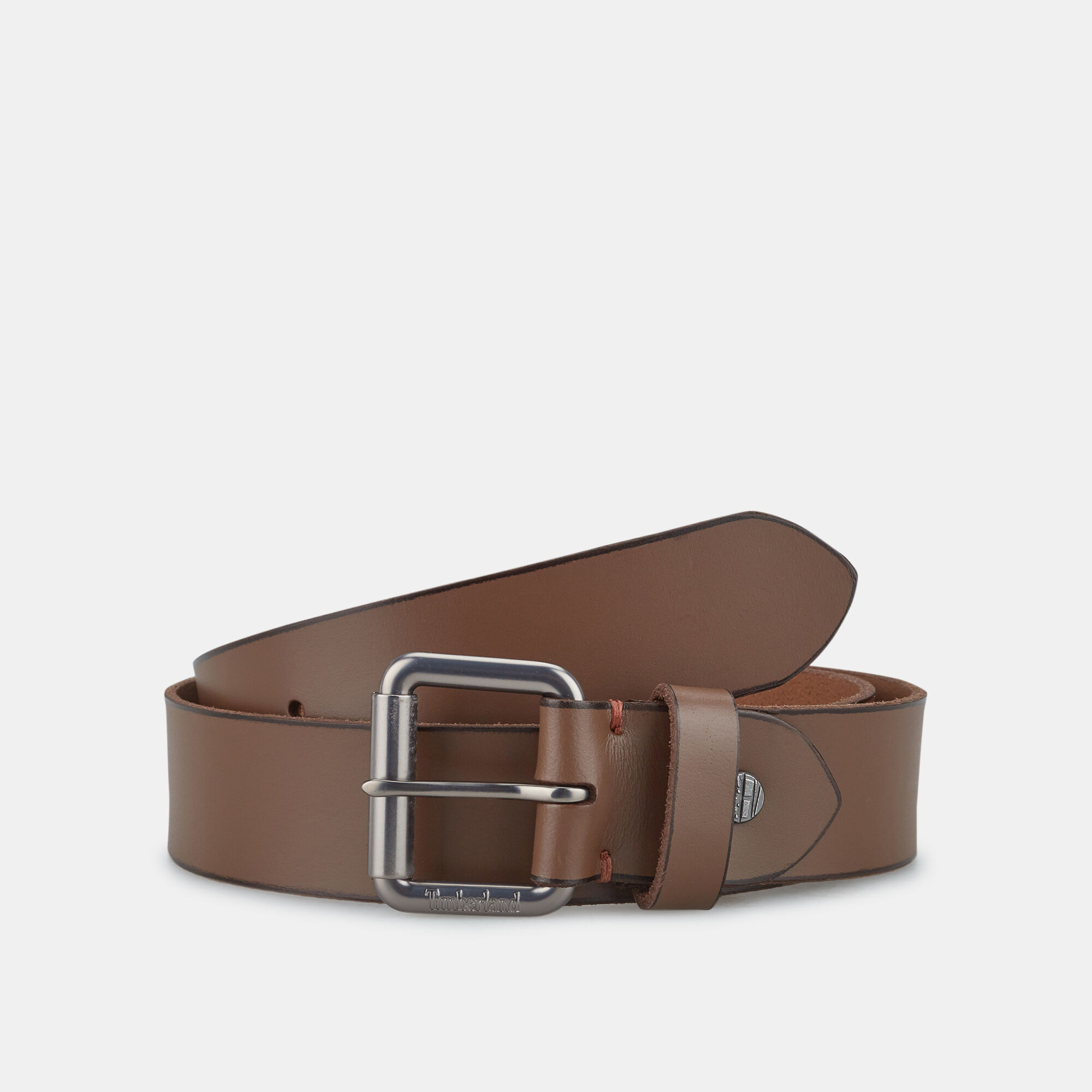 Buy Timberland Roller Buckle Buffalo Leather Belt Brown in KSA SSS