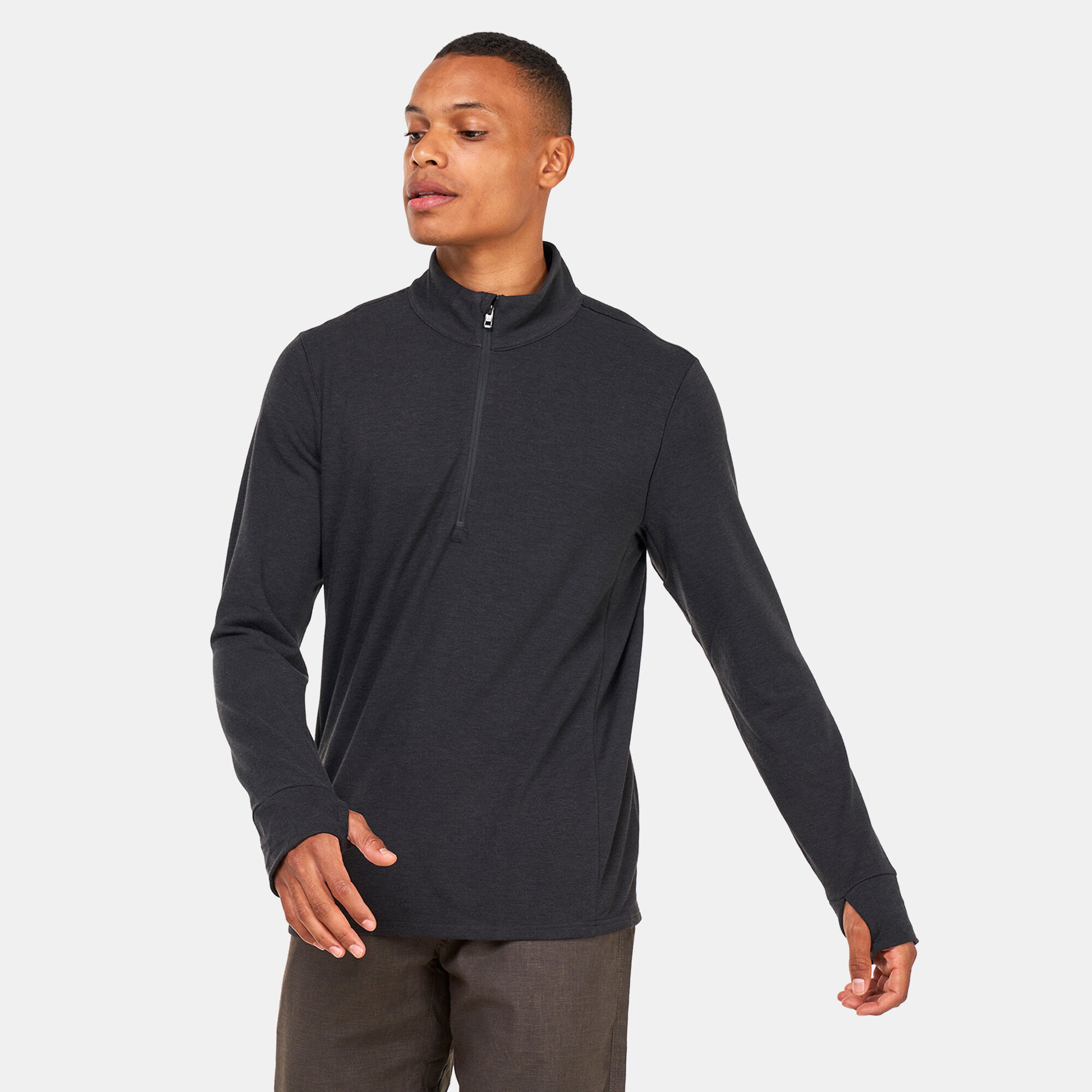 Buy prAna Men s Altitude Tracker 1 4 Zip Sweatshirt Black in KSA SSS