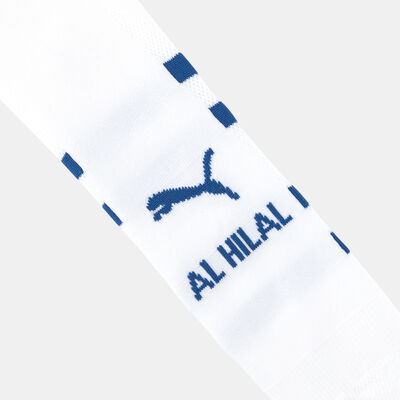 PUMA Men's Al Hilal Graphic Football Over-The-Calf Socks White PUMA Men's Al Hilal Graphic Football Over-The-Calf Socks White