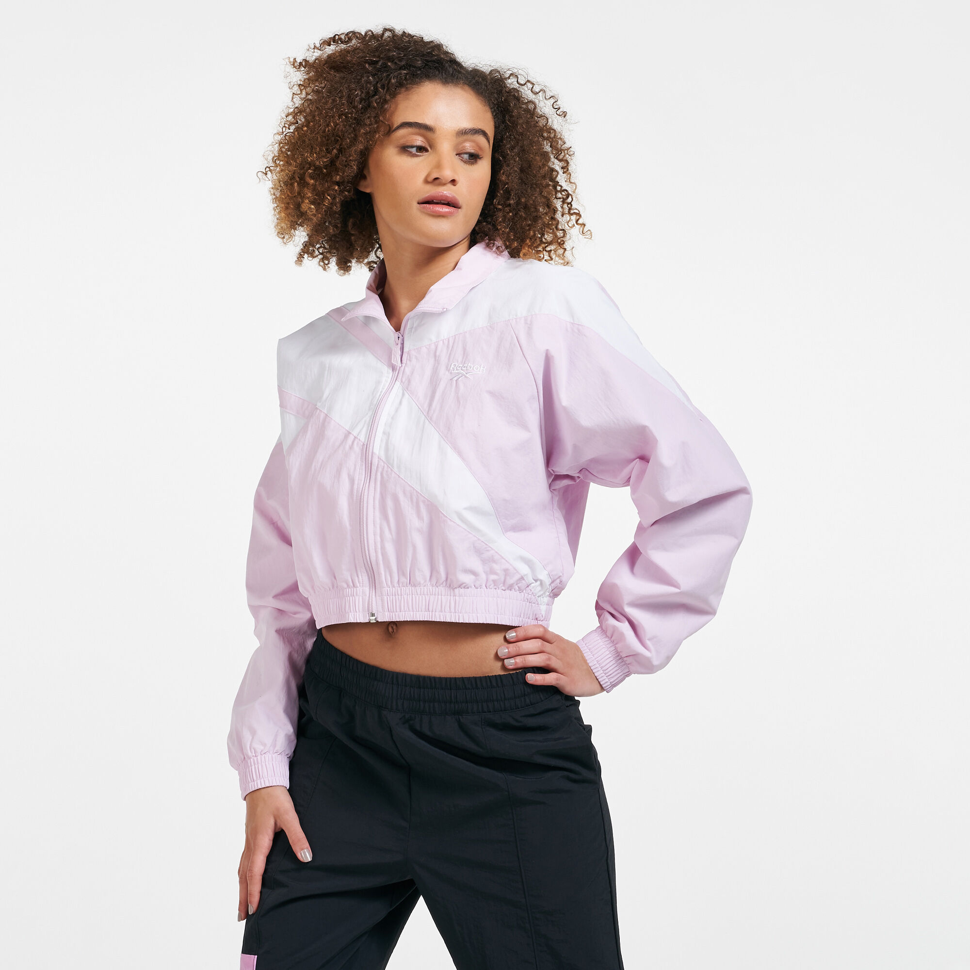 Buy Reebok Women s Classics Vector Cropped Track Jacket Black in