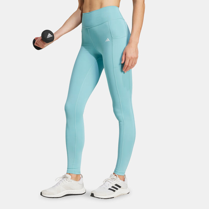 adidas Women's Optime Full-Length Training Leggings Green adidas Women's Optime Full-Length Training Leggings Green image number 0