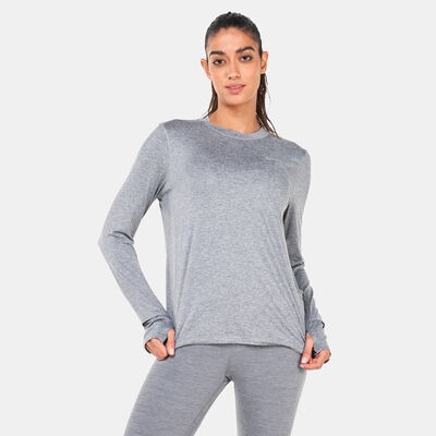 Nike Women's Element Running T-Shirt Grey Nike Women's Element Running T-Shirt Grey