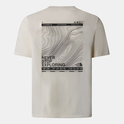 The North Face Men's Topographic Foundation T-Shirt White The North Face Men's Topographic Foundation T-Shirt White