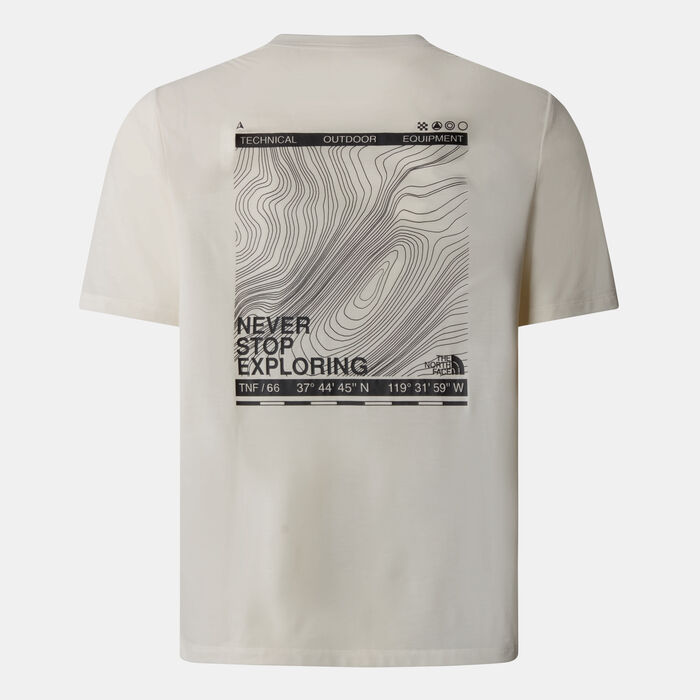 The North Face Men's Topographic Foundation T-Shirt White The North Face Men's Topographic Foundation T-Shirt White image number 1