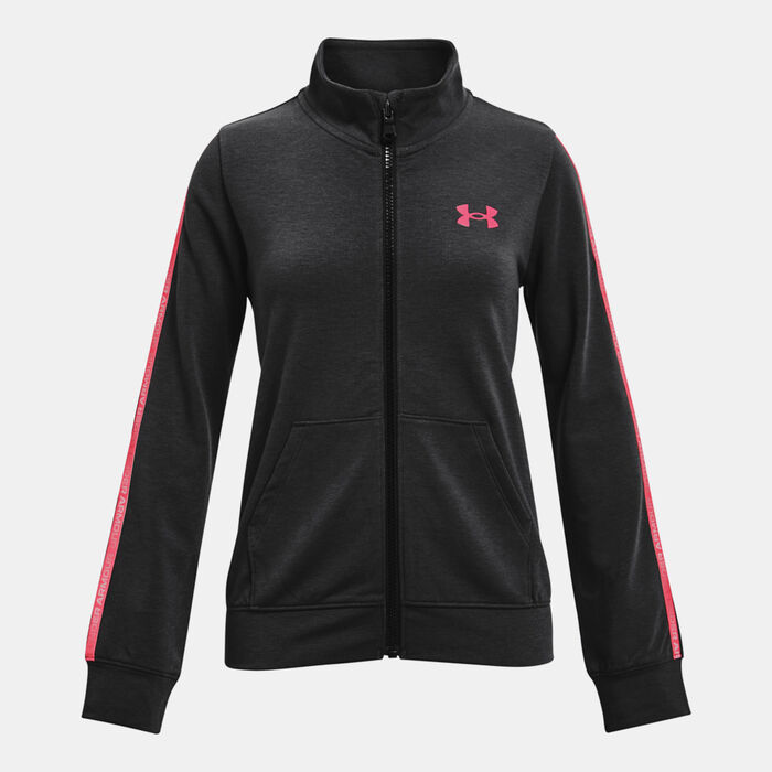 Under Armour Kids' Rival Terry Taped Full-Zip Hoodie Black image number 0
