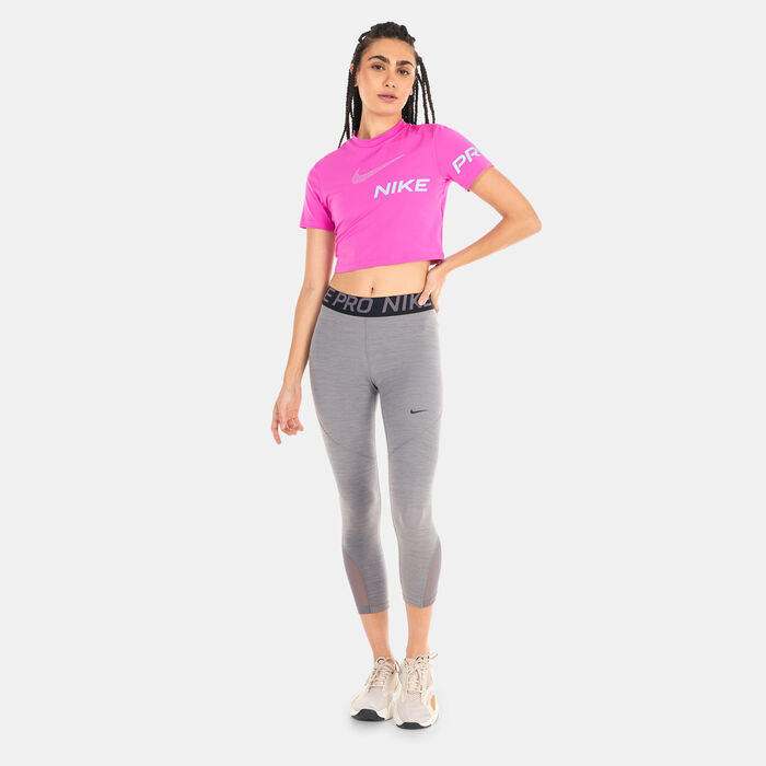 Nike Women's Dri-FIT Crop Top Pink image number 2
