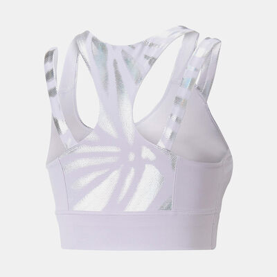 PUMA Women's Nova Shine Mid Impact Eversculpt Sports Bra Purple