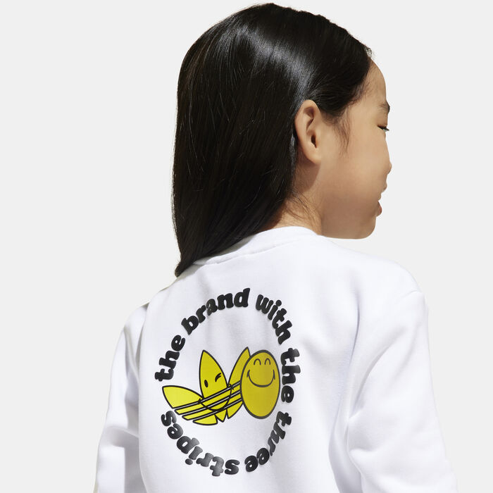 adidas Originals Kids' x Smiley World Sweatshirt and Pants Set White adidas Originals Kids' x Smiley World Sweatshirt and Pants Set White image number 3