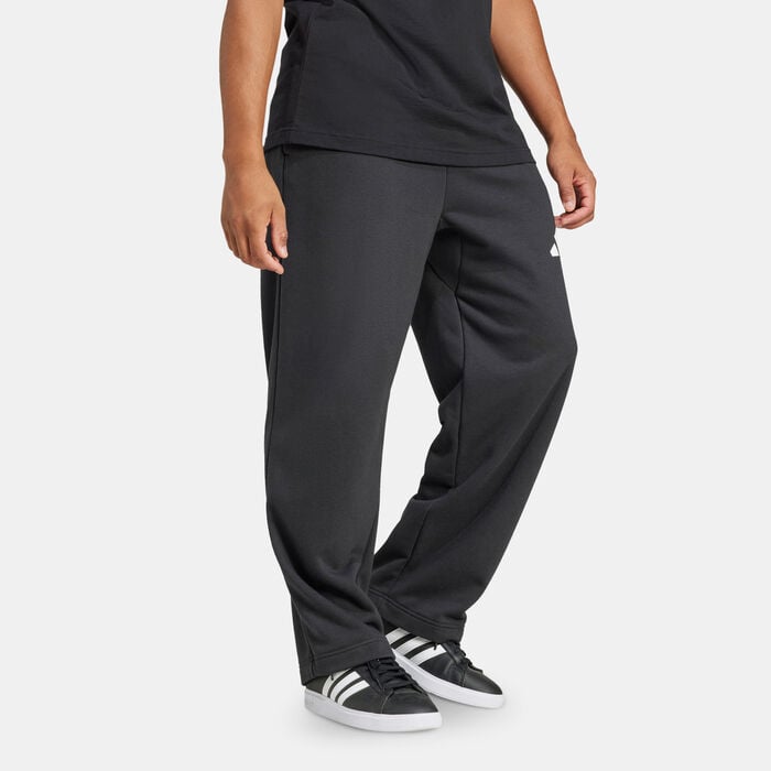 adidas Men's Essentials Logo Wide-Leg Joggers Black adidas Men's Essentials Logo Wide-Leg Joggers Black image number 2