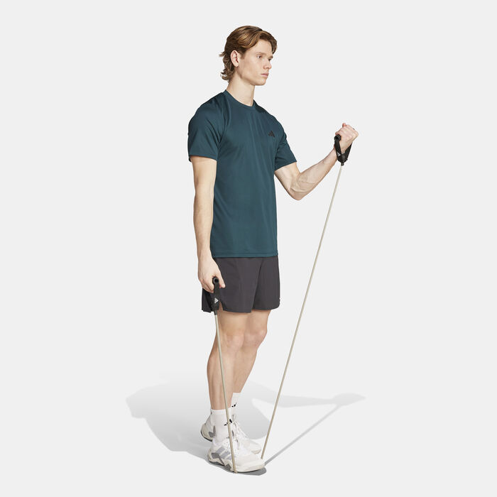 adidas Men's Training Essentials Training T-Shirt Green adidas Men's Training Essentials Training T-Shirt Green image number 2