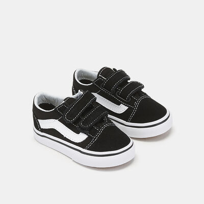 Vans Kids' Old Skool Unisex Velcro Shoes (Baby & Toddler) Black