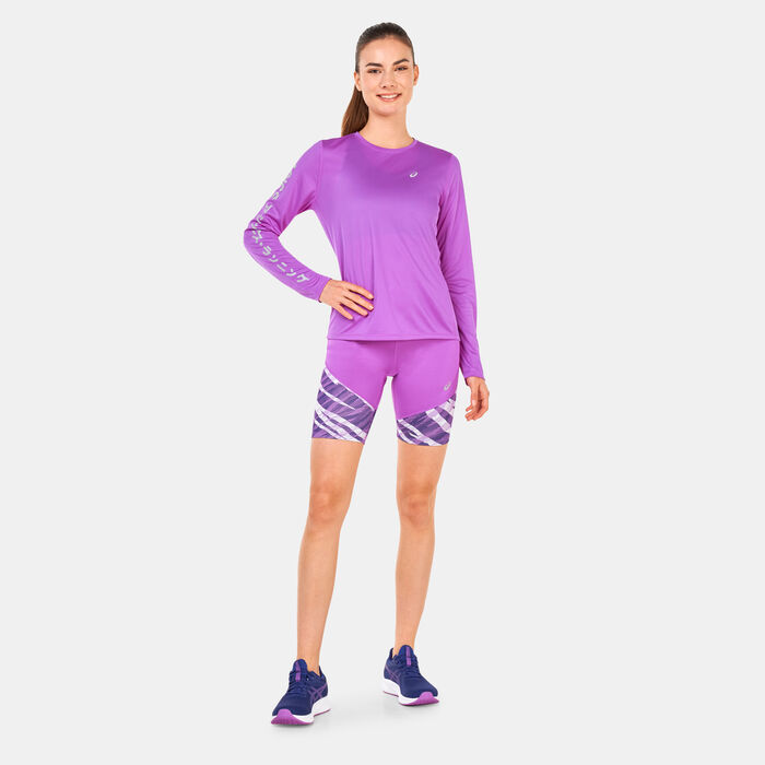 ASICS Women's Katakana Long Sleeve T-Shirt Purple ASICS Women's Katakana Long Sleeve T-Shirt Purple image number 2