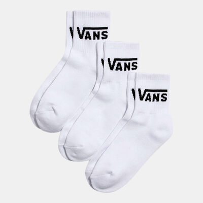 Vans Kids' Classic Crew Socks (3 Pairs) White