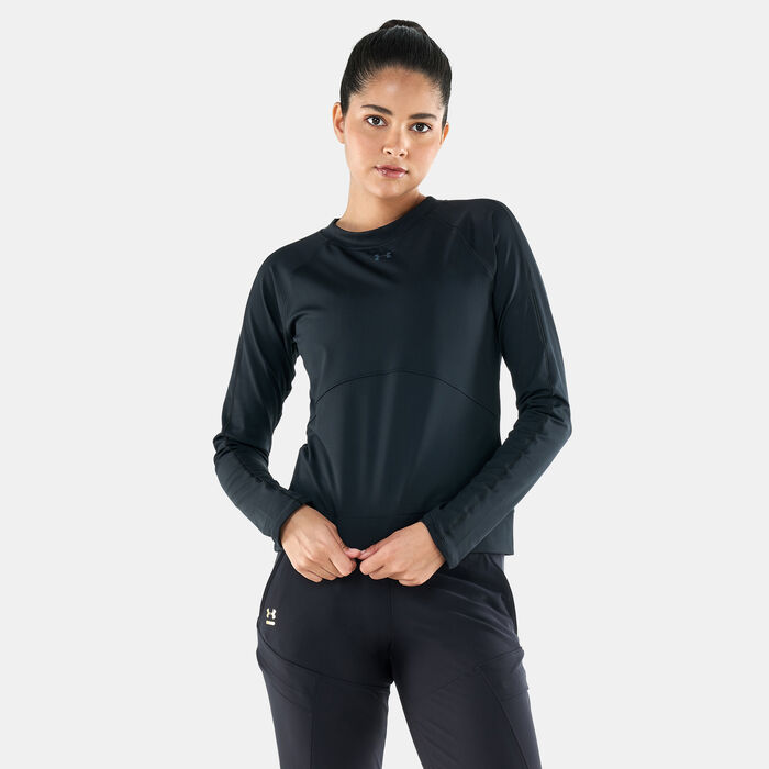 Buy Under Armour Women's UA RUSH™ ColdGear® Core T-Shirt Black in KSA -SSS