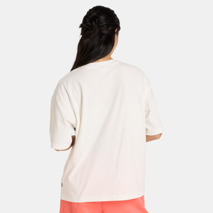New Balance Women's Athletics Nautical T-Shirt White New Balance Women's Athletics Nautical T-Shirt White image number 1