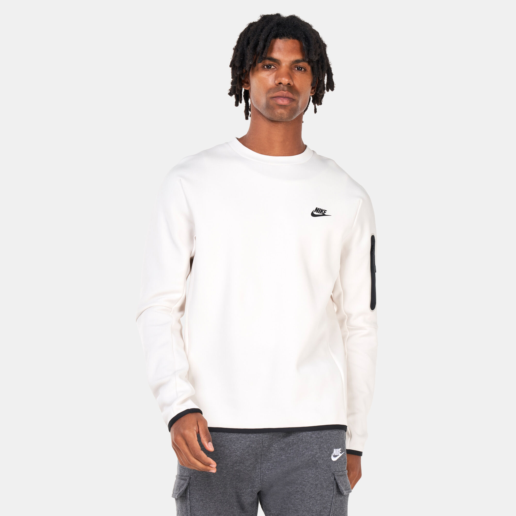 Men s Sportswear Tech Fleece Crew Sweatshirt Grey Nike in KSA SSS