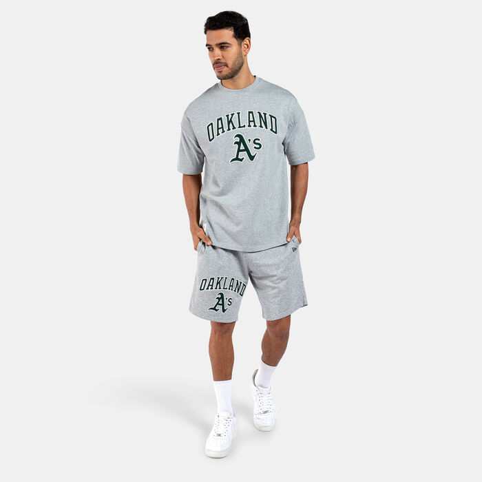 New Era Men's MLB Oakland Athletics Lifestyle Shorts Grey New Era Men's MLB Oakland Athletics Lifestyle Shorts Grey image number 2