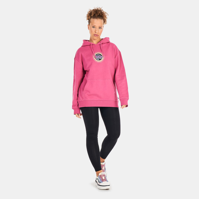 Vans Women's Earth & Sun Pullover Hoodie Pink Vans Women's Earth & Sun Pullover Hoodie Pink image number 2