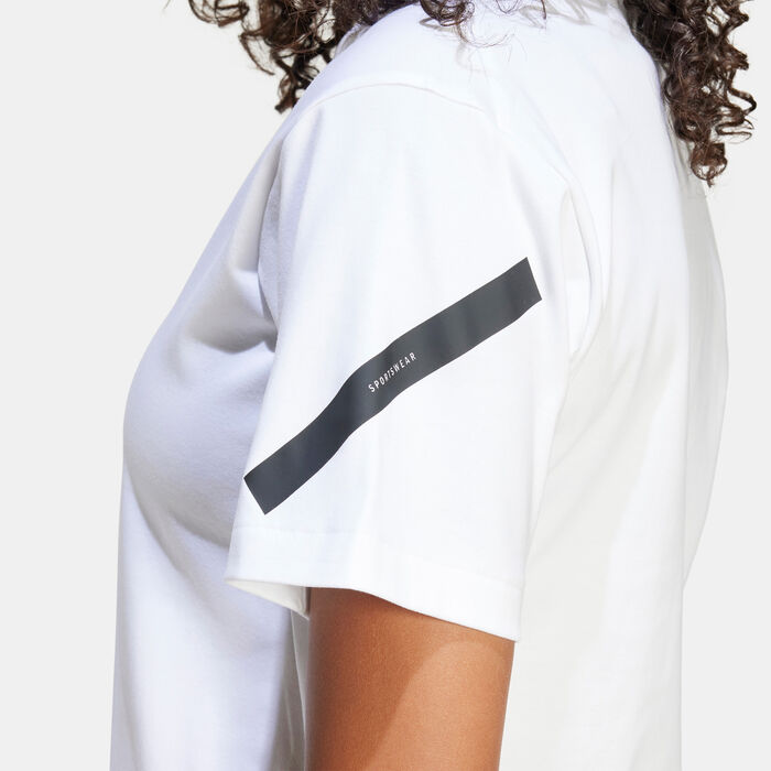 adidas Women's Z.N.E. T-Shirt White adidas Women's Z.N.E. T-Shirt White image number 3