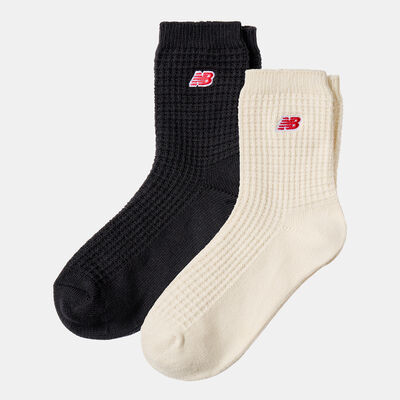 New Balance Waffle Knit Ankle Socks (2 Pairs) Multi-Color