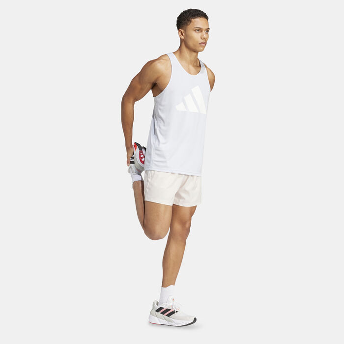 adidas Men's Run It Tank Top Blue adidas Men's Run It Tank Top Blue image number 2