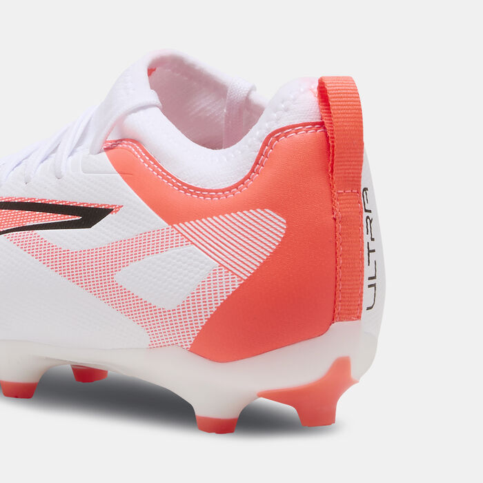PUMA Kids' ULTRA 5 MATCH Firm Ground/Artificial Ground Football Shoes White image number 5
