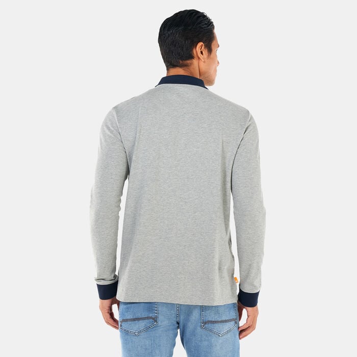 Timberland Men's Millers River Tipped Pique Polo Shirt Grey Timberland Men's Millers River Tipped Pique Polo Shirt Grey image number 1
