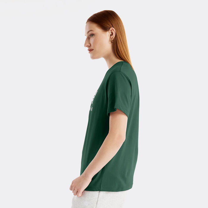 New Balance Women's Sport Essentials Stacked Logo T-Shirt Brown New Balance Women's Sport Essentials Stacked Logo T-Shirt Brown image number 2