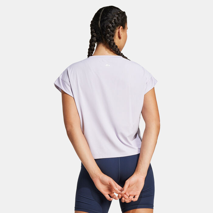 adidas Women's Studio Training T-Shirt Purple adidas Women's Studio Training T-Shirt Purple image number 1