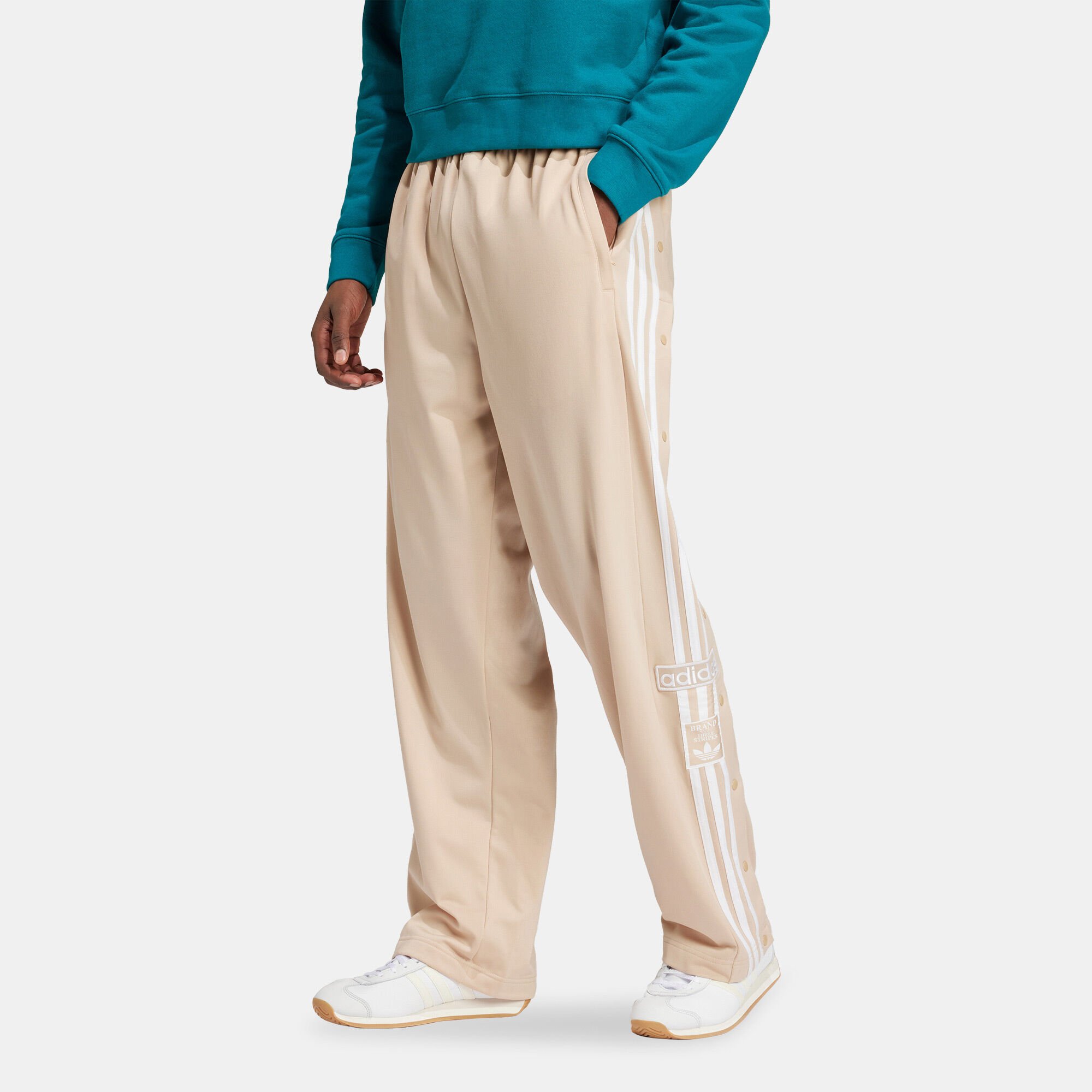 Adidas khaki track pants sale