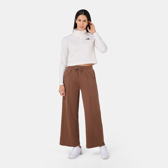 The North Face Women’s 100 Glacier 1/4-Zip Crop Top White The North Face Women’s 100 Glacier 1/4-Zip Crop Top White image number 2