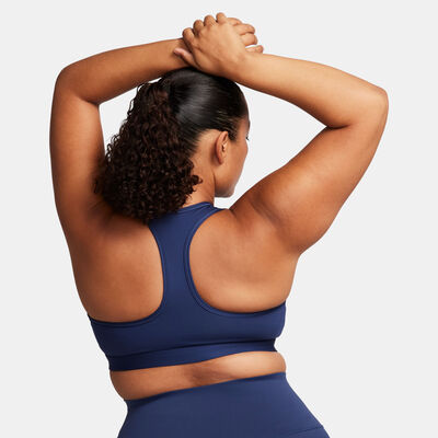 Nike Women's Swoosh Medium Support Training Sports Bra Blue