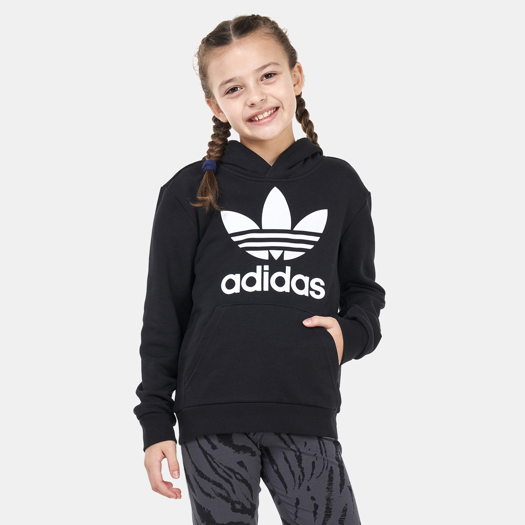 Buy adidas Originals Kids Trefoil Hoodie Black in KSA SSS