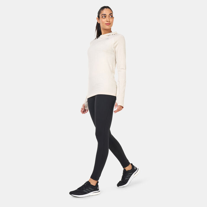 adidas Women's X-City Running Knit Long Sleeve Sweatshirt Grey adidas Women's X-City Running Knit Long Sleeve Sweatshirt Grey image number 2
