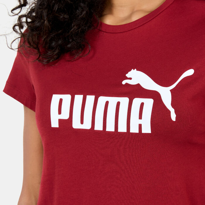 PUMA Women's Essentials Logo T-Shirt Red image number 3