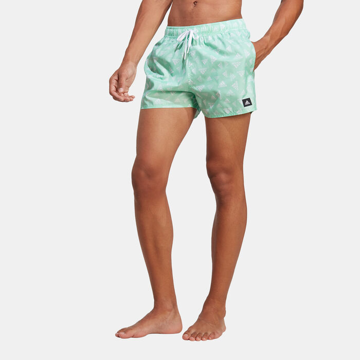 adidas Men's Logo Print CLX Swim Shorts Green adidas Men's Logo Print CLX Swim Shorts Green image number 0