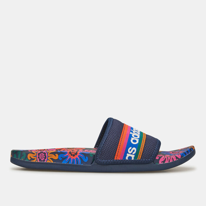 adidas Women's Adilette Comfort Slides Blue adidas Women's Adilette Comfort Slides Blue image number 1
