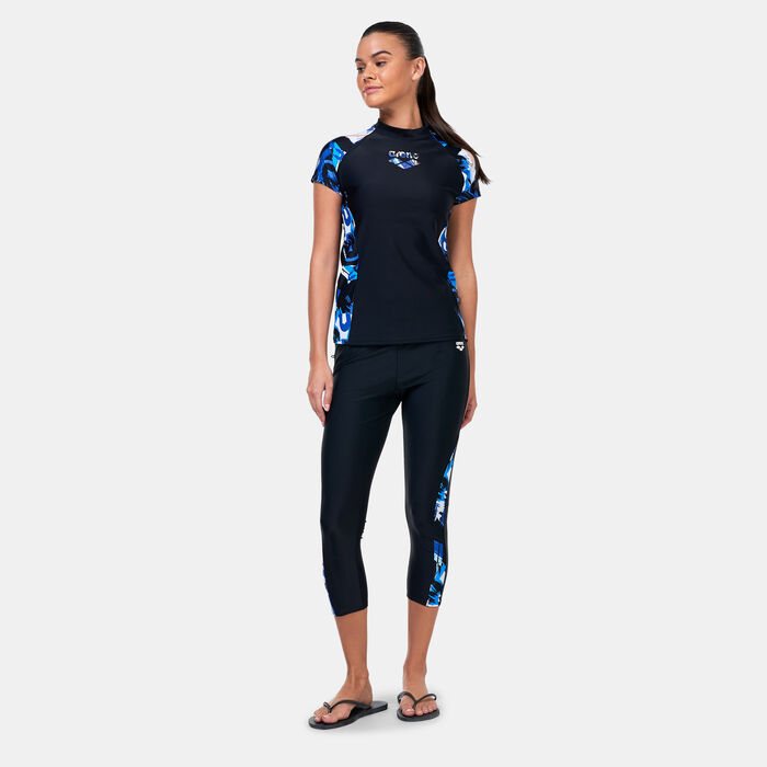 Arena Women's Modesty Swimming Rashguard Multi-Color Arena Women's Modesty Swimming Rashguard Multi-Color image number 2